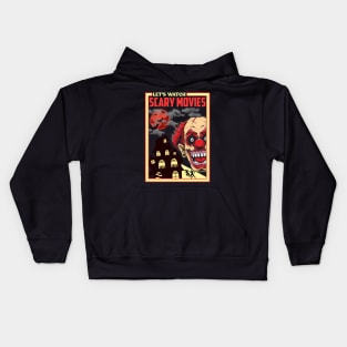 Let's watch scary movies Kids Hoodie